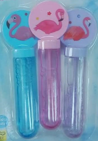 Set 3pz Bacchette Per Bolle Di Sapone Fenicotteri 14cm Giocattolo Regalo Bambini 6719004