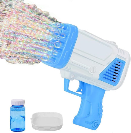 Pistola Sparabolle Di Sapone A 36 Fori Da 50ml A Pile Gioco Per Bambini 2 Colori 807632
