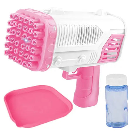 Pistola Sparabolle Di Sapone A 36 Fori Da 50ml A Pile Gioco Per Bambini 2 Colori 807632