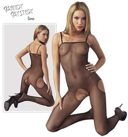 Bodystocking Aperto Nero Rete