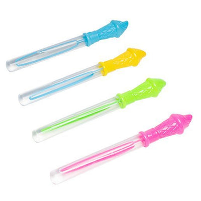 Set 3 Pz Tubo Bacchetta Per Bolle Di Sapone 27,5cm 60ml Forma Cono Gelato 4 Colori 6560329