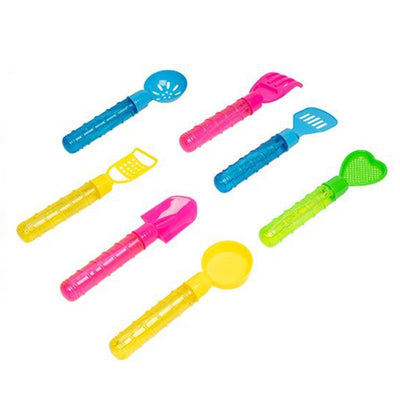 Set 4pz Bacchette Per Bolle Di Sapone Con Testa Attrezzo Spiaggia Gioco Bambini 3+ 6560330