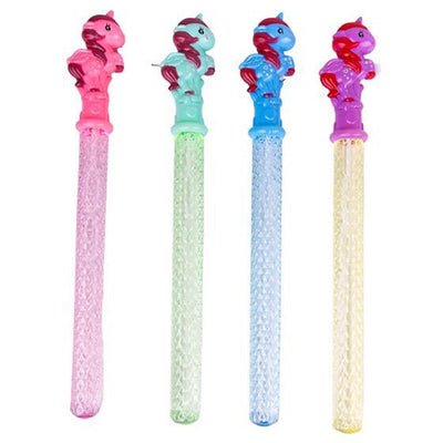 Set 2pz Tubo Bacchetta Bolle Di Sapone 37cm Con Unicorno 4 Colori Bambini 3+ 6718030