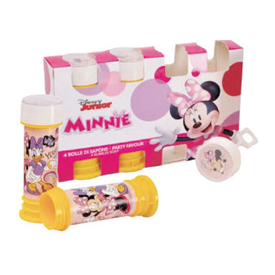 Bolle Di Sapone Da 60ml A Tema Minnie Set Da 4 Pz Bomboniera Festa Gioco Bambine 207247