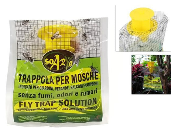 Set 12pz Trappola Per Mosche Insetti Con Esca Naturale Ecologica Sicura Umani Animali 639719a