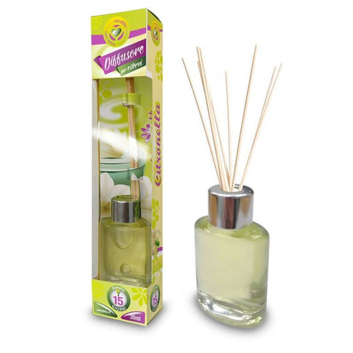 Set 12pz Diffusore Profumato Con Bastoncini Da 30 Ml Citronella Per Esterni 40047se