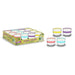 Set 12pz Candela Citronella 90gr In Ceramica Con Riga Colorata Repellente Insetti 032640