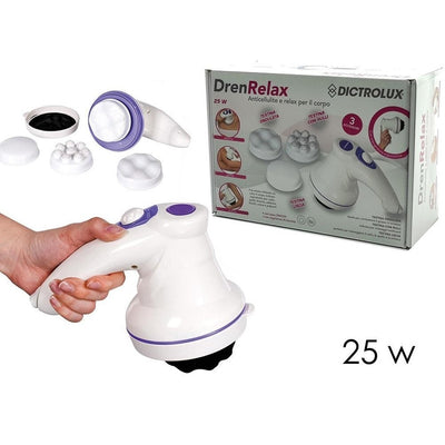 Massaggiatore Anti Cellulite 25 W Con 3 Testine Differenti Per Braccia Collo Pancia