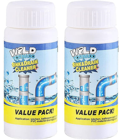 Set Da 2pz Detergente Per Lavandini Scarichi Potente Polvere Per Pulizia Tubi Cucina Wc