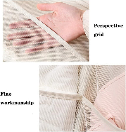 Borsa Portaoggetti Da Parete Organizzatore Armadio Lavabile Con Gancio Metallo 30 Tasche