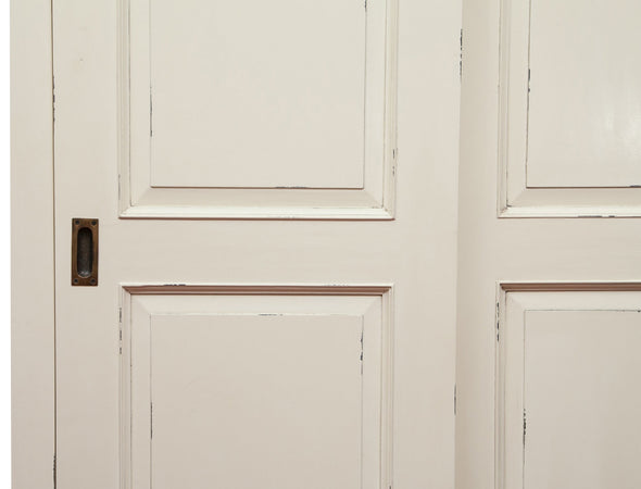 Biscottini Armadio Biscottini Legno Massello Bianco Anticato Provenzale 123x65x211 Spazioso