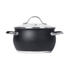 Set Batteria Di Pentole Con Coperchi 8 Pezzi In Acciaio Inox Linea Blackcook Cucina