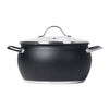 Set Batteria Di Pentole Con Coperchi 8 Pezzi In Acciaio Inox Linea Blackcook Cucina