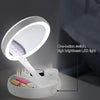 Specchio Trucco Luce Led Da Tavolo Bifacciale 10x/1x 360° Contenitore Portatile Pieghevole