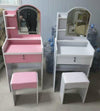 Toilette Postazione Trucco Con Sgabello Moderno Specchio Con Luce Led Touch 2 Colori