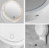 Specchio Trucco A Parete Illuminato Con Ingrandimento Dimmerabile Led Ricaricabile Touch
