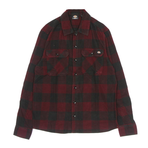 DICKIES Camicia Manica Lunga Uomo New Sacramento L/s Shirt Maroon da uomo