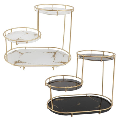 Scaffale Per Trucco Per Cosmetici Profumi Cura Della Pelle Elegante Moderno Due Colori