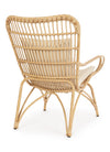 Poltrona Lounge con poggiapiedi in alluminio effetto rattan da giardino