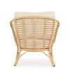 Poltrona Mabel con braccioli in alluminio effetto rattan da giardino