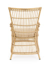 Sedia Adelma con braccioli in alluminio effetto rattan da giardino