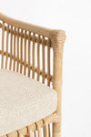 Sedia Adelma con braccioli in alluminio effetto rattan da giardino