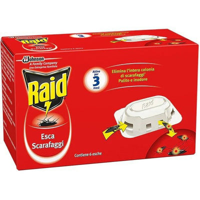 Set 12pz Esca Scarafaggi Insetticida Inodore Interno/esterno Confezione Con 6 Esche 143759