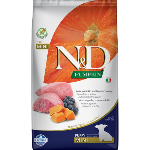 Farmina N&D Pumpkin mangime secco Cani Puppy Mini agnello e mirtillo 2,5 kg