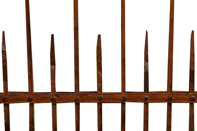 Biscottini Cancello in ferro pieno finitura antico anticata L348xPR10xH270 cm. Made in Italy