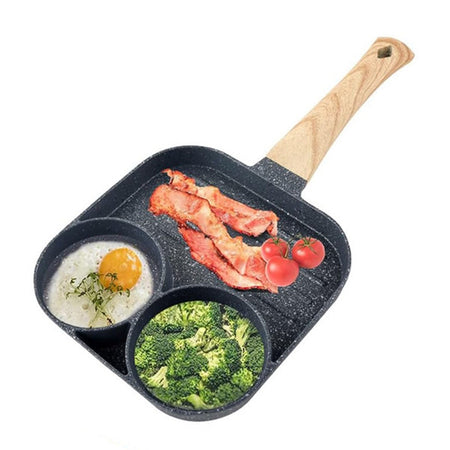 Padella Antiaderente Multifunzionale 3in1 Con 3 Sezioni Divise Accessori Cucina Casa 624284