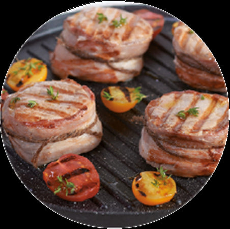 Padella Antiaderente Piastra Griglia Tonda Per Carne Verdure Nera Accessori Cucina 624390