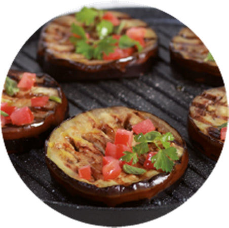 Padella Antiaderente Piastra Griglia Tonda Per Carne Verdure Nera Accessori Cucina 624390