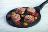 Padella Antiaderente Piastra Griglia Tonda Per Carne Verdure Nera Accessori Cucina 624390