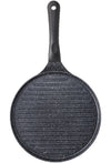 Padella Antiaderente Piastra Griglia Tonda Per Carne Verdure Nera Accessori Cucina 624390