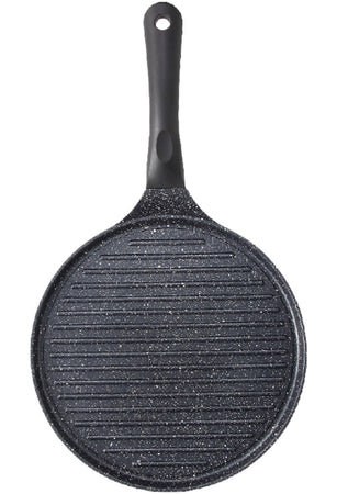 Padella Antiaderente Piastra Griglia Tonda Per Carne Verdure Nera Accessori Cucina 624390