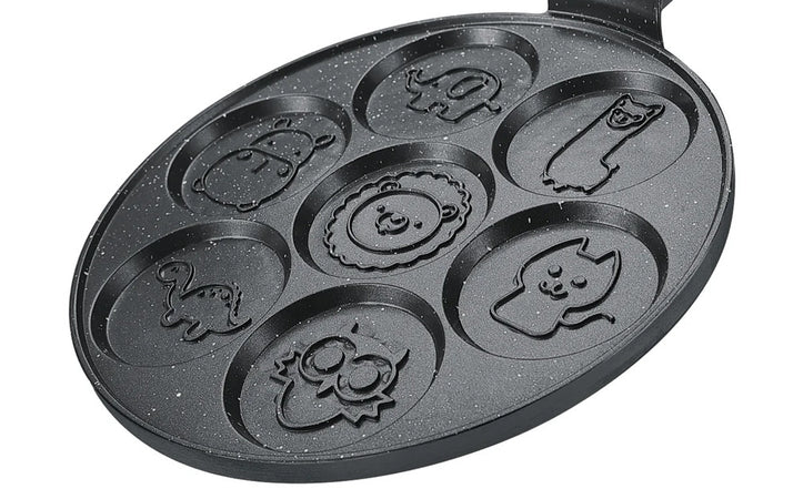 Padella Antiaderente Per Pancake Uova Cialde Con 7 Stampi Forme Animali Rotonde 624391
