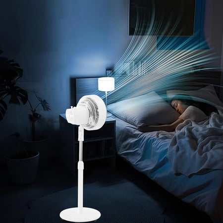 Ventilatore A Piantana 90 W Con Motore Cca 3 Velocità Altezza 100cm 5 Pale Da 10"