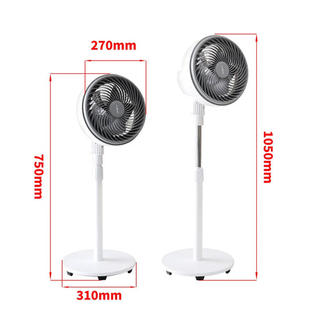 Ventilatore A Piantana 90 W Con Motore Cca 3 Velocità Altezza 100cm 5 Pale Da 10"