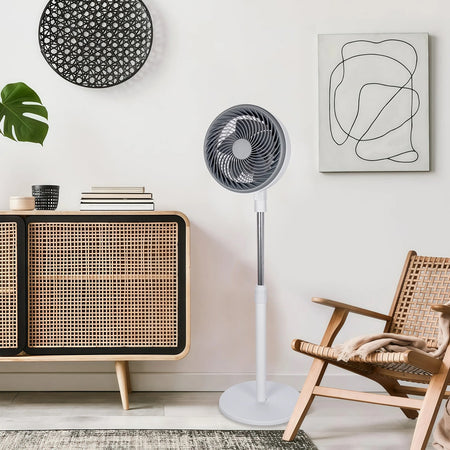 Ventilatore A Piantana 90 W Con Motore Cca 3 Velocità Altezza 100cm 5 Pale Da 10"