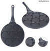 Padella Multifunzione Per Pancake Frittelle Nero A 7 Fori Stampi Antiaderente 62432