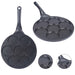 Padella Multifunzione Per Pancake Frittelle Nero A 7 Fori Stampi Antiaderente 62432