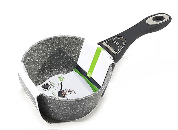 Brocca Per Latte In Alluminio Antiaderente Rivestimento Pietra Manico Soft-touch ⌀16/18cm