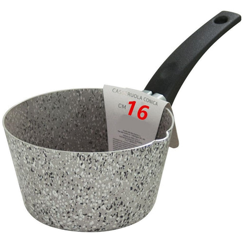 Pentolino Casseruola Conica 12-16 Cm Rivestimento Antiaderente Antigraffio Con Manico