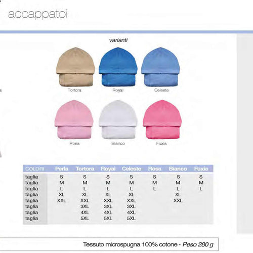 Accappatoio Unisex Botticelli Home Microspugna