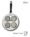Padella Per Pancake Con  4 Scomparti Tondi Antiaderente Antigraffio Da 28 Cm 037135m