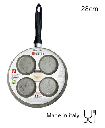 Padella Per Pancake Con  4 Scomparti Tondi Antiaderente Antigraffio Da 28 Cm 037135m