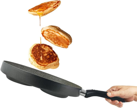 Padella Per Pancake Con  4 Scomparti Tondi Antiaderente Antigraffio Da 28 Cm 037135m