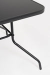 Set tavolo Pompei con sedie e ombrellone, in alluminio verniciato antracite, per esterno