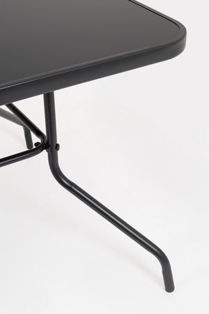 Set tavolo "Pompei" con sedie e ombrellone, in alluminio verniciato antracite, per esterno