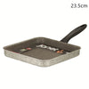 Bistecchiera Quadrata In Alluminio Antiaderente Antigraffio Da 14,5/23,5 Cm Con Manico